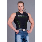 MADMAX Kompresní triko bez rukávů MSW904 black/green
